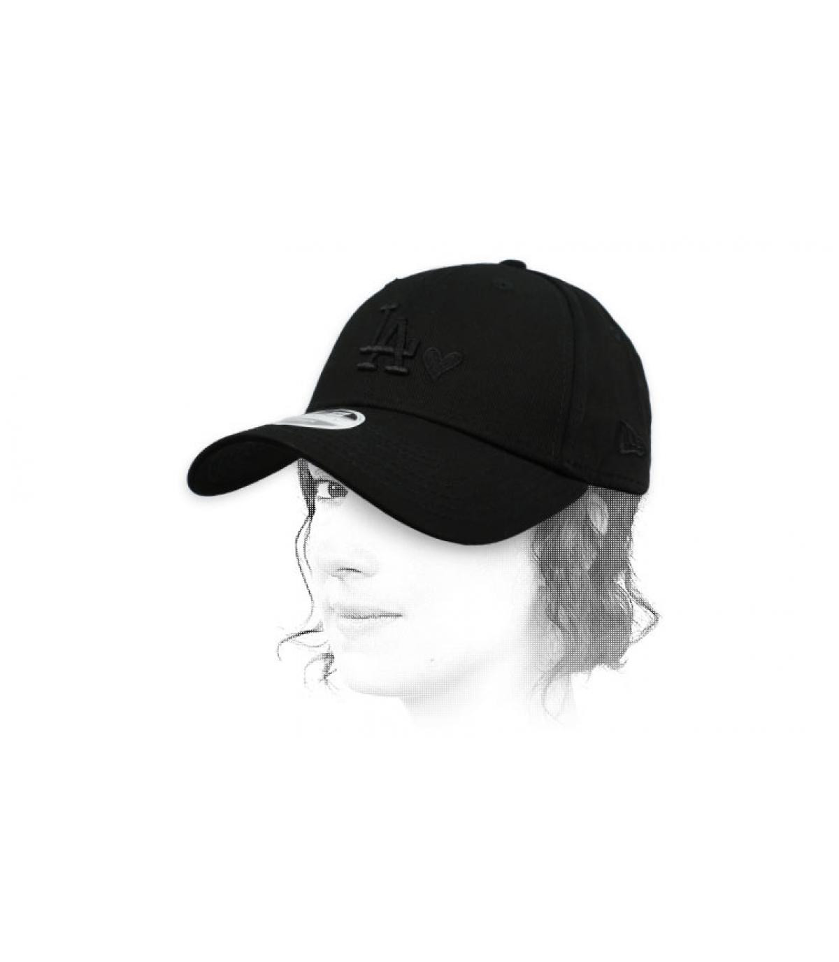 women black LA heart cap Wmns Heart LA 940 black